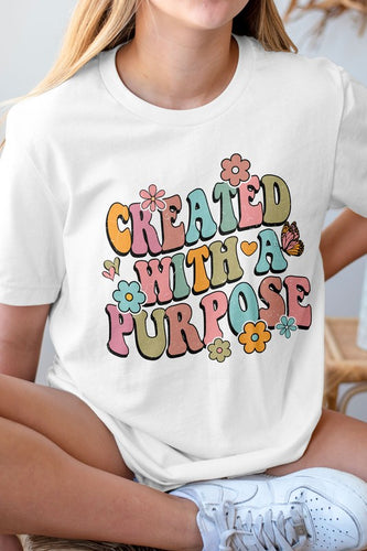 Created with a Purpose, Christian Graphic Tee