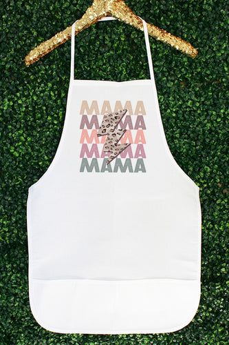 Mama Stack Leopard Bolt Kitchen Graphic Apron
