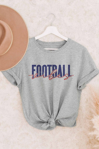 FOOTBALL VIBES GRAPHIC TEE PLUS SIZE