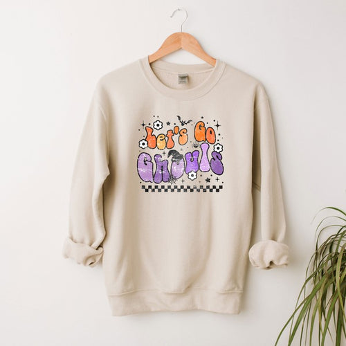 Let's Go Ghouls Flowers Graphic Sweatshirt