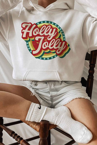 HOLLY JOLLY CHRISTMAS GRAPHIC HOODIE