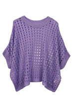 Cropped Crocheted Poncho-Top