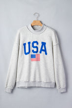 Racing Red Mock Neck Reversible USA/America Graphic Sweatshirt
