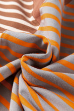 Pink Stripe Colorblock Drop Shoulder Oversize Sweatshirt