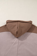 Goat Waffle Patchwork Exposed Seam Oversized Hoodie