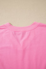 Sachet Pink V Neck Short Sleeve Top Drawstring Shorts 2pcs Set