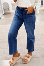 Beau Blue Frayed Cropped Straight Jeans