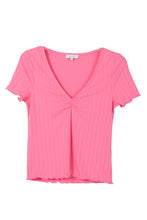 SS V neck top - 2 Colors