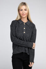 Brushed Melange Hacci Collared Sweater