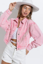 Denim Chevron Fringe Jacket- 4 Colors