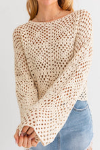 LONG SLEEVE CROCHET TOP