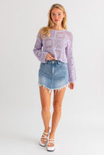 LONG SLEEVE CROCHET TOP