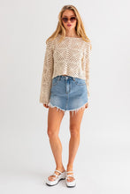 LONG SLEEVE CROCHET TOP