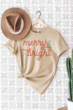 MERRY AND BRIGHT CHRISTMAS GRAPHIC T-SHIRT