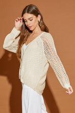 HOLLOW DETAIL CARDIGAN SWEATER