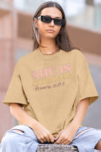 She is Strong, Vintage OVERSIZED Graphic Tee