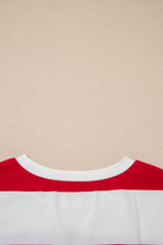 Bright Pink Striped Color Block Oversize Tunic Tee