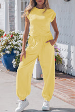 Moonlight Jade Solid Color Cropped Tank Top and Jogger Pants Set