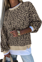 Parchment Leopard Print Crew Neck Sweatshirt