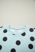 White Polka Dot Short Sleeve Top Casual Skort 2pcs Outfit