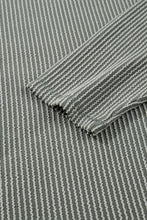 Parchment Twisted Rib Exposed Seam Detail Long Sleeve Loose Top