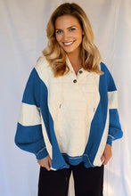 White Quilted Color Block Patchwork Oversize Hoodie