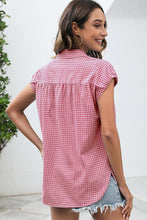 Red Gingham Button Up Shirt
