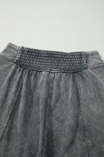 Medium Grey Mineral Wash Jogger Style High Waist Pants