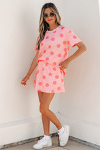 White Polka Dot Short Sleeve Top Casual Skort 2pcs Outfit