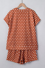 Brown Polka Dot Print Short Set