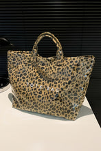 Brown Leopard PU Leather Water Proof Tote Bag