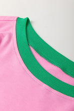 Evergreen Plus Size Contrast Trim T Shirt and Skort Two Piece Set