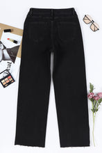 Sky Blue Mid Rise Asymmetrical Waist Wide Leg Jeans