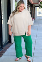 Beige Pearl Decor Crew Neck Half Sleeve Plus Size T Shirt