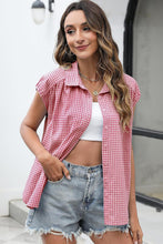 Red Gingham Button Up Shirt