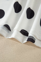 White Polka Dot Short Sleeve Top Casual Skort 2pcs Outfit