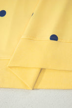 Yellow Polka Dot Print Crossed Seam Detail Oversize Tee