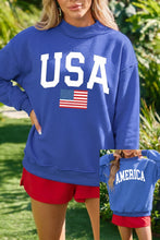 Racing Red Mock Neck Reversible USA/America Graphic Sweatshirt