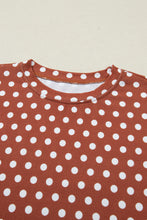 Brown Polka Dot Print Short Set