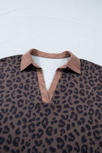 Brown Plus Size Leopard Short Set