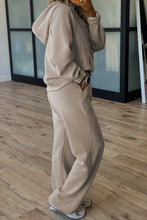 Beau Blue Half Zip Thumbhole Sleeve Hoodie Active Pants 2pcs Outfit