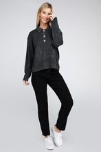 Brushed Melange Hacci Collared Sweater