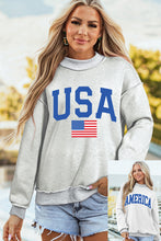 Racing Red Mock Neck Reversible USA/America Graphic Sweatshirt