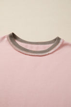 Wild Wind Colorblock Waffle Patchwork Oversize Sweatshirt