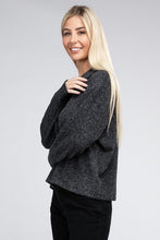 Brushed Melange Hacci Collared Sweater