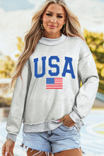 Racing Red Mock Neck Reversible USA/America Graphic Sweatshirt