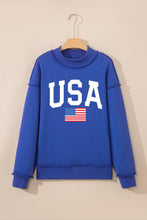 Racing Red Mock Neck Reversible USA/America Graphic Sweatshirt
