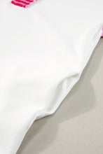 White Stripe Colorblock Sleeve Collared Mini Dress