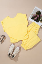 Moonlight Jade Solid Color Cropped Tank Top and Jogger Pants Set