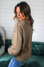 Dark Khaki Pocket Pullover Sweater
